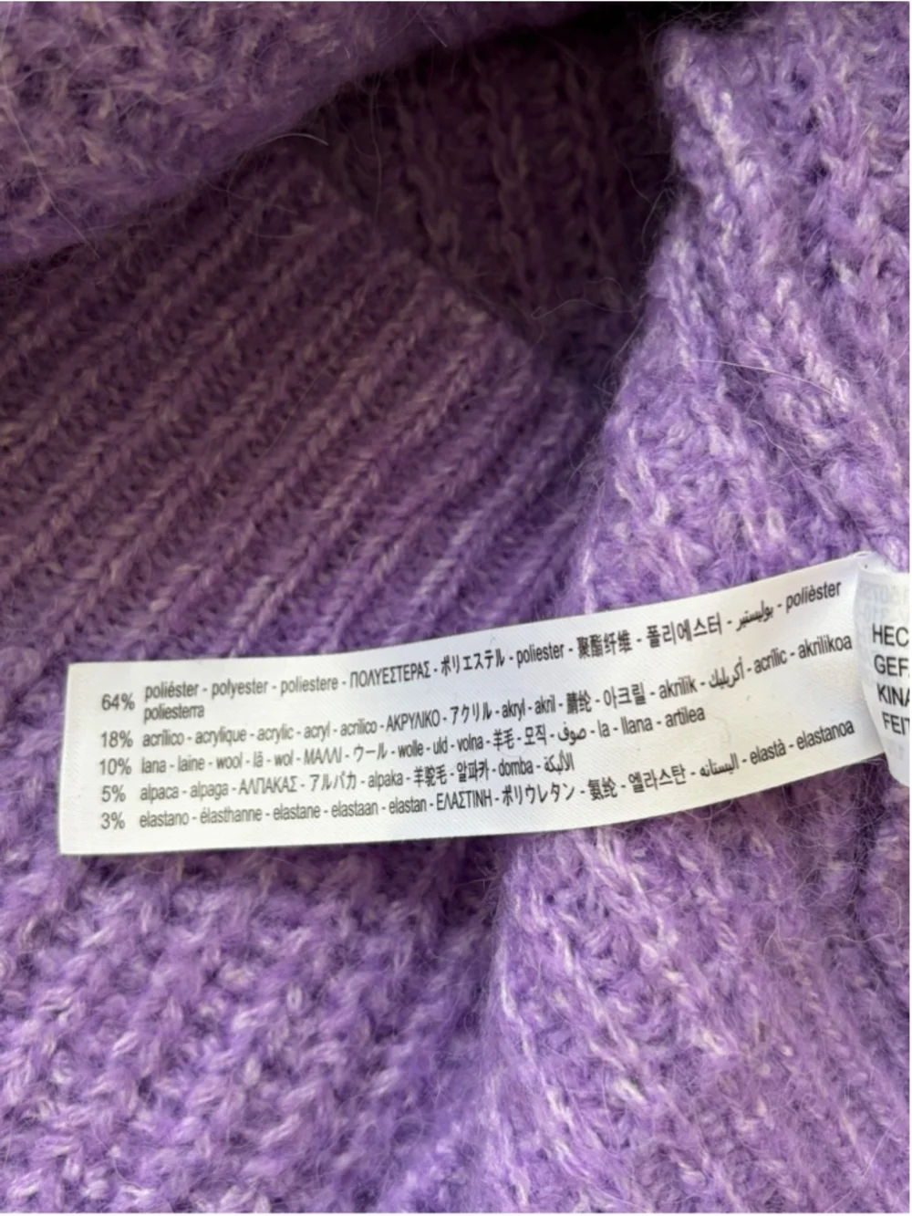 Zara Cozy Wool Blend Purple Lavender Crewneck Sweater Size M - Picture 7 of 10